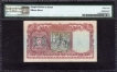  Very Rare PMG Graded 64 Five Rupees Banknote of King George VI Signed by J B Taylor of 1938 of Burma Issue.  