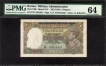  Rare & Highest PMG Graded as 64 UNC Choice Five Rupees Banknote of King George VI Signed by C D Deshmukh of 1945 of Burma Issue. 