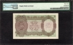 	Rare & Highest PMG Graded as 64 UNC Choice Five Rupees Banknote of King George VI Signed by C D Deshmukh of 1945 of Burma Issue.	