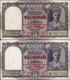 	UNC Ten Rupees Banknote Green Serial of King George VI Signed by C D Deshmukh of 1945 of Burma Issue.	