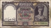 Extremely Rare and High grade Pakistan Overprint Ten Rupee Banknote of King George VI Signed by C.D. Deshmukh of 1948 of Pakistan Issue.