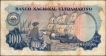  Rare & Extremely Fine Cem (Hundred) Escudos Banknote of Banco Nacional Ultramarino of Portuguese India (Goa) of 1959. 