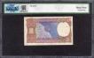  Very Rare PMCS 64 Graded Double 786 Fancy Number Two Rupees Banknote Signed by R N Malhotra.  