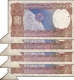  Extremely Rare 4 Error Notes of Two Rupees Signed by R N Malhotra of Republic India. 