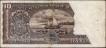 Rare Folded Printing Error Ten Rupees Banknote Signed by R N Malhotra of Republic India.