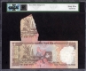 Extremely Rare SHEET FOLD CUTTING Error PMCS 65 GEM UNC Graded One Thousand Rupees Banknote Signed by D Subbarao of Republic India of 2012.