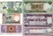  A lot Six Banknotes of Different Denomination and Country in Very fine to Extremely Fine Condition. 