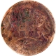  Planchet shift Error Copper Half Pice Coin of East India Company of 1853 of British India. 