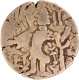 Base Gold Dinar Coin of Kidara Kushan of Later Kushan Dynasty.