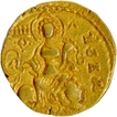 Extremely Rare King and Queen type Gold Dinar Coin of Samudragupta of Gupta Dynasty.