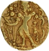 Chandragupta II Gold Dinar Coin of Archer type of Gupta Dynasty.