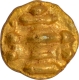 Gold Quarter Fanam Coin of Chalukyas of Kalyana of Temple type.