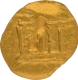 Gold Half Fanam Coin of Rajula Reddy of Kakatiyas.