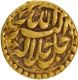 Exceptionally Rare Gold Mohur Coin of Akbar of Sitpur Mint of Farwardin Month.