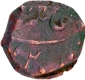  Rare Mailapur  Mint  Copper Half Paisa Coin of Aurangzeb Alamgir.