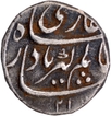 Extremely Rare Mughal Empire Aurangzeb Shahjahanabad Mint Silver Quarter Rupee Nisar Coin of Hijri year 1089.