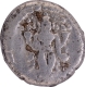  Full standing figure of deity Vishnu Silver Fanam First Issue Coin of Madras Presidency.