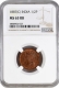 NGC MS 63 RB Graded Copper Half Pice Coin of Victoria Empress of Calcutta Mint of 1887.