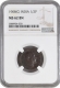 NGC MS 62 BN Graded Bronze Half Pice Coin of King Edward VII of Calcutta Mint of 1908.