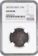 NGC AU 58 BN Graded Copper One Quarter Anna Coin of Victoria Empress of Bombay Mint of 1877.