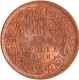Brilliant Uncirculated Copper One Quarter Anna Coin of Victoria Empress of Calcutta Mint of 1886.
