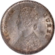 Uncirculated Silver Two Annas Coin of Victoria Queen of Calcutta Mint of 1875.