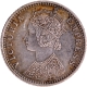 B incused Silver Quarter Rupee Coin of Victoria Empress of Bombay Mint of 1889.