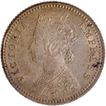 C Incused Silver Quarter Rupee Coin of Victoria Empress of Calcutta Mint of 1893.