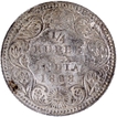 C Incused Silver Quarter Rupee Coin of Victoria Empress of Calcutta Mint of 1898.