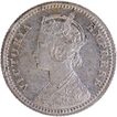 C Incused Silver Quarter Rupee Coin of Victoria Empress of Calcutta Mint of 1898.