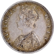 Very Scarce Silver Half Rupee Coin of Victoria Queen of Bombay Mint of 1874.