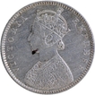 Rare B  Incused Inverted Silver Half Rupee Coin of Victoria Emress of Bombay Mint of 1898.