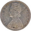 Very Rare Silver Half Rupee Coin of Victoria Empress of Bombay Mint of 1898, 7 seen behind last numerals 8.