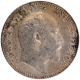 Rare Silver Half Rupee Coin of King Edward VII of Calcutta Mint of 1906 with ghost Impression.