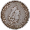 Extremely Rare Nickel Half Rupee Coin of King George VI of Bombay Mint of 1946 with Inverted Die Axis.