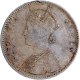 1873 (Actual Minting Year) Silver One Rupee Coin of Victoria Queen of Bombay Mint of 1862 without initial J.