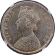 NGC Graded Very Rare Silver One Rupee Coin of Victoria Empress of Calcutta Mint of 1901.