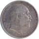 Extremely Rare Silver One Rupee Coin of King Edward VII of Bombay Mint of 1906, 5 seen behind last numerals 6.