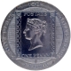 Silver 1 Crown Coin of 150th Anniversary of the Penny Black Stamp Commemorative Issue.