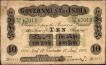 Uniface Ten Rupees Banknote of King Edward VII Signed by O T Barrow of 1906  of Calcutta Circle.