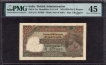 PMG Graded 45 Choice Extremely Fine Five Rupees Banknote of King George V Signed by J B Taylor of 1934.