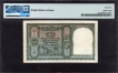 PMG Graded 55  About Uncirculated Five Rupees Banknote of King George VI Signed by C D Deshmukh of 1944.