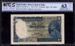 PCGS Graded 63  Choice UNC Details Ten Rupees Banknote of King George VI Signed by J B Taylor of 1938.