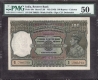 PMG Graded 50 About Uncirculated One Hundred Rupees Banknote of King George VI Signed by C D Deshmukh of 1938 of Calcutta Circle.