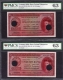 PMCS Graded 63 UNC Cancelled Cinquenta (Fifty) Rupias Banknotes of Banco Nacional Ultramarino of Portuguese India (Goa) of 1945.