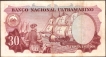 Trinta (Thirty) Escudos Banknote of Banco Nacional Ultramarino of Portuguese India (Goa) of 1959 in Extremely Fine  Condition.