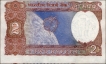 Printing and cutting Error Two Rupees Banknote Signed by C Rangarajan of Republic India.