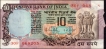 Serial Number Printing Error Ten Rupees Banknote Signed by R N Malhotra of Republic India.