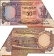  Extra Paper and Cutting Error Fifty Rupees Banknote Signed by R N Malhotra of Republic India.