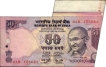 Extra Paper & Cutting Error Fifty Rupees Banknote Signed by Y V Reddy of Republic India of 2005.